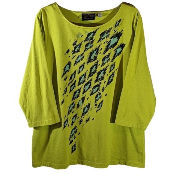 BOB MACKIE WEARABLE ART FANTASY LEOPARD - GREEN - XL - Picture 1 of 4